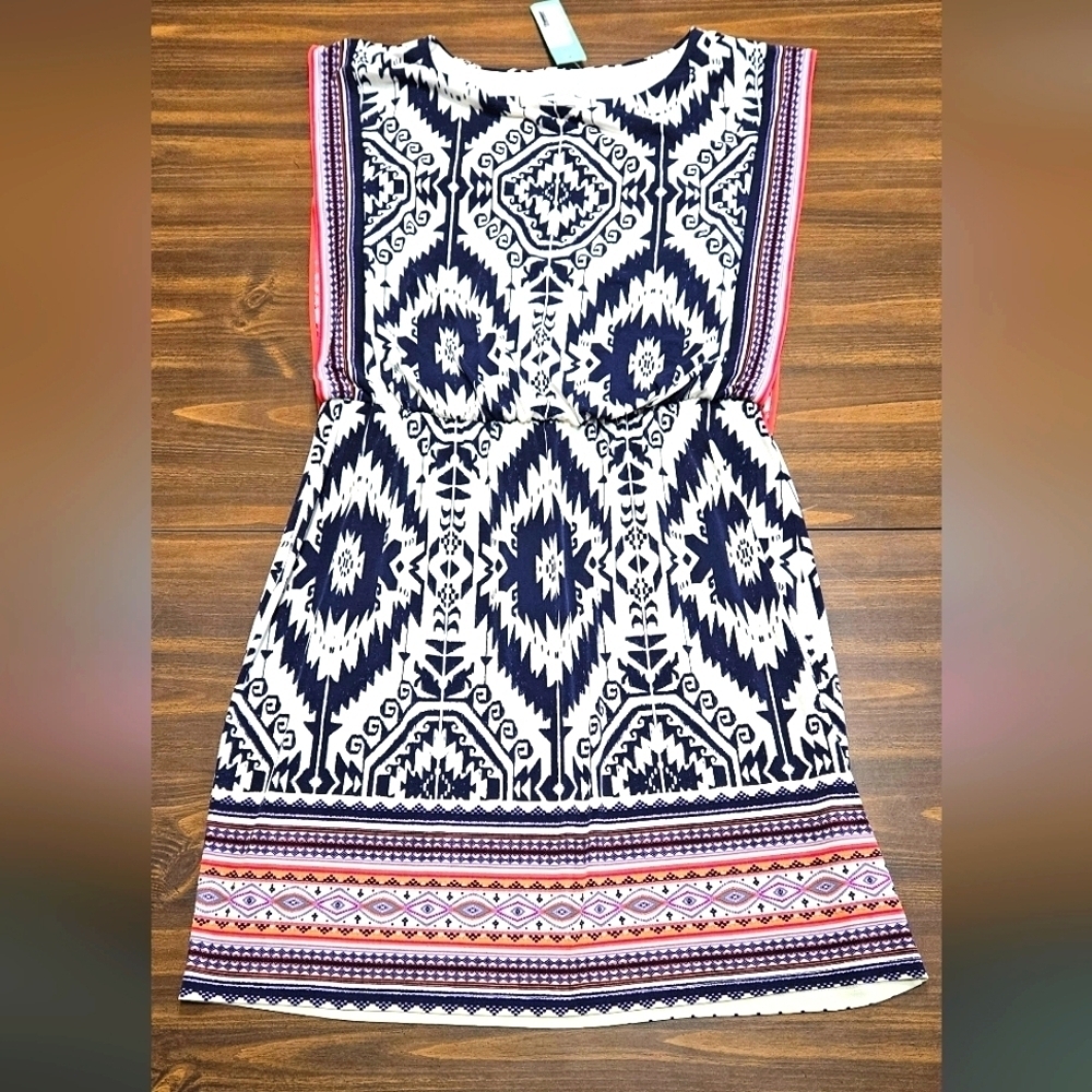 London Times Patterned Kids Dress
